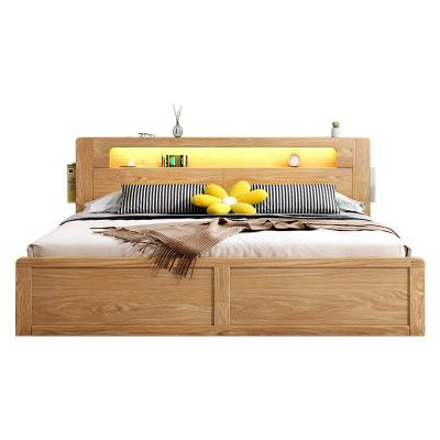 China Storage Home Furniture Bed With Headboard Customized Modern King Wooden Bedroom Sets for sale