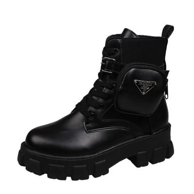 China Other Martin Boots Patent Leather 2021 British Style New Short Boots Women's Platform Motorcycle Boots for sale