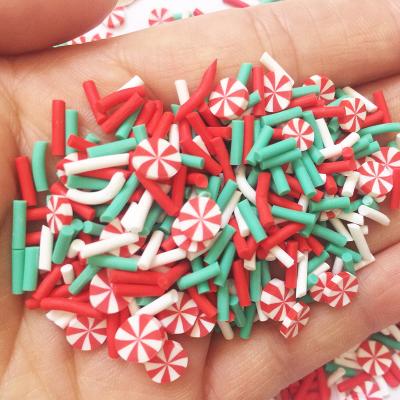 China Nail Art Clay Round Flat Sugar Sprinkles 3D Polymer Candy Christmas Art Mix Mud Accessories Stickers for sale