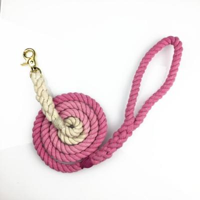 China Luxury Durable Cotton Rope Pet Dog Leashes Stocked Walking Training Dog Leash for sale