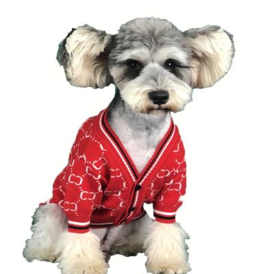 China Wholesale Custom Viable Luxury Pet Sweater Comfy Warm Dog Cat Sweater Clothes for sale