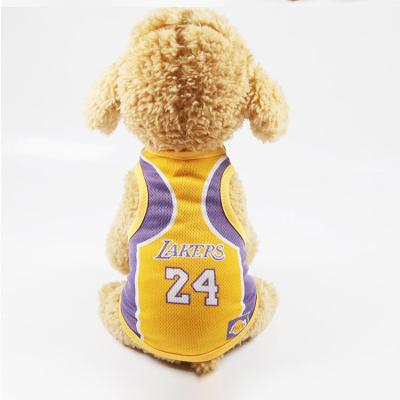 China Viable Wholesale Custom Dog Pet Vest Breathable Summer Dog Basketball Sports Invest Pet Basketball Uniform for sale