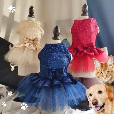 China Hot Sale Pet Dress Skirt Cat Dog Wedding Dress Pet Luxury Softly Comfortable Stocked Clothes for sale