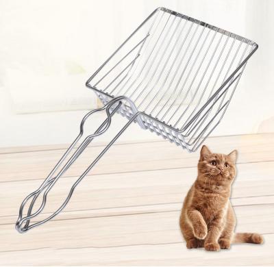 China Wholesale Stainless Steel Stocked Cat Litter Shovel Non-Stick Easy to Clean Cat Litter Scoop for sale