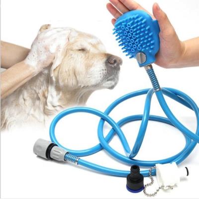 China Viable Outdoor Shower Sprayer Portable Pet Dog Sprayer Bathing Tool Pet Bathing Brush With Hose Attachment for sale