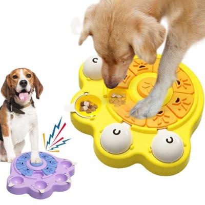 China Wholesale Viable Turntable Pet Feeder Toys Interactive IQ Training Cat Food Dispenser Pet Leakage Dog Food Toy for sale