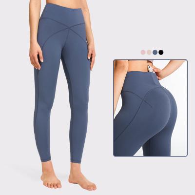 China 2021 New Design Women's Breathable Custom Yoga Pants Workout Gym Clothing Sportswear High Waist Wholesale Fitness Gaiters With Pockets for sale