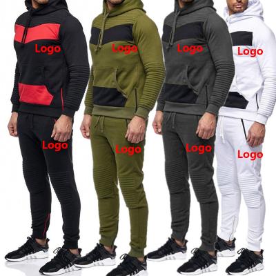 China Breathable Custom Logo Mens Jogging Tracksuit Jogger Sweatsuit Slim Fit Tracksuits Training Tracksuit 2 Piece Wear Men Set For Men for sale