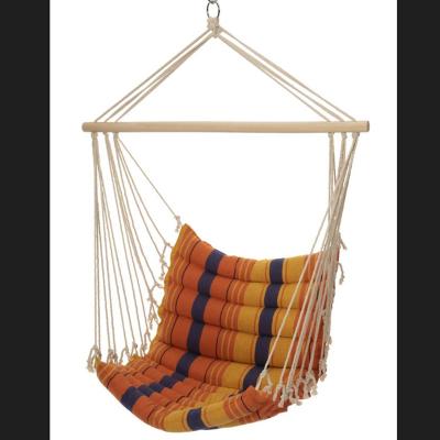 China Outdoor& Modern Macrame Swing Rainbow Stripe Hammock Indoor Handmade Hammock Chair for sale