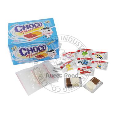 China Double Color Chocolate Cream Flavor Candy Chunk Piece for sale