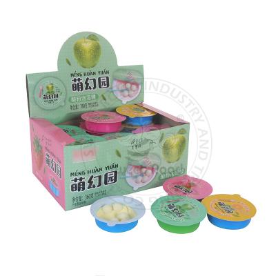 China Natural Good Taste Sour Powder Bubble Gum Candy Coated Factory for sale