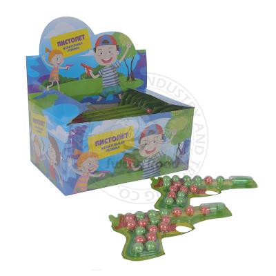 China Normal Full Color Multicolor Gun Shaped Bubble Gum For Kids Watermelon Pattern Eraser for sale