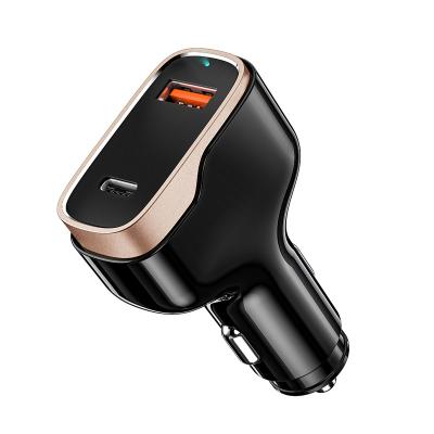 China 83W PD 65W QC 3.0 18W USB Car Charger With 83W Charging 83W Private Mold Aluminum Car iPhone Case PD Car Charger Universal Dual Port Type C for sale