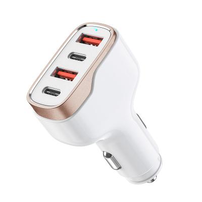 China 40W PD 20W QC 3.0 18W USB Car Charger With Aluminum Case For Type 2 Dual C Usb Charger Apple Car Charger 40W Smart Fast Charging Car for sale