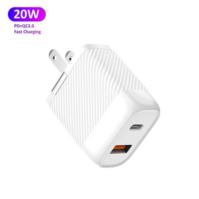 China SUNDA Mobile Phone Wall Us/eu/uk Chargers Plug In Palladium 20w Mini Type C Usb Travel USB Quick Wall Charger QC3.0 18W for sale