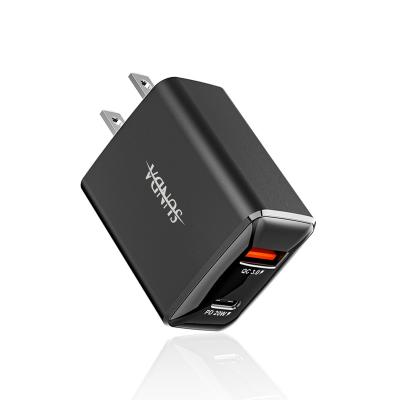 China Wall Charger for Pd20w Mobile Device SUNDA QC18W Pd3.0 PPS Mobile Device Travel USB-c Wall Fast Charging Charger for sale