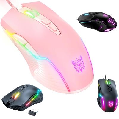 China Ergonomic Gaming Onikuma CW905 Computer Gamer RGB PINK Wired Ergonomic Mouse for sale