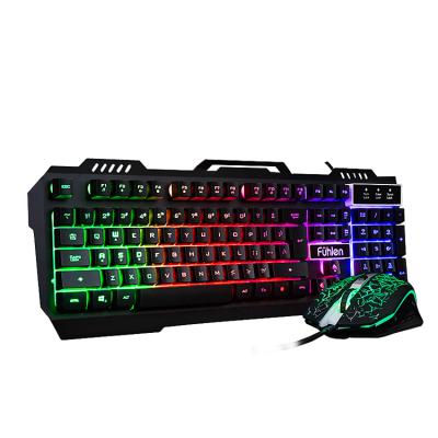 China For Special Hot Selling Fuhlen Game CM100 Wired RGB Rainbow Light Gaming Mouse and Set Keyboard Combos for sale