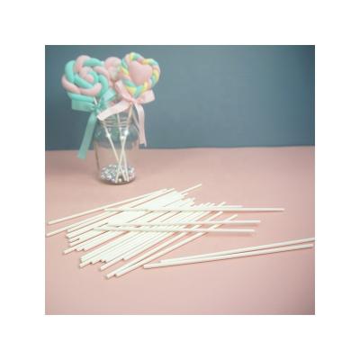 China Kids friendly; Environmental Friendly Factory Wholesale Party Supplies Clear White Color Lollipop Candy Paper Stick for sale