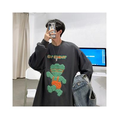 China New Product Spring Hong Kong Style Breathable Hot Selling Towel Embroidered Hooded Sweater Long Sleeves for sale