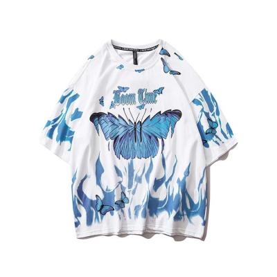 China Fashion Custom Men's Breathable T-Shirt With Short Sleeves Loose Printing Half Sleeves And Round Collar for sale