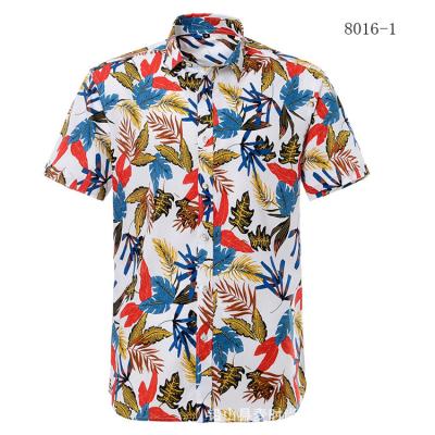 China 2022 Hawaiian Men's Breathable 3d Printed Floral Shirt Casual Printed Shirt Short Sleeve for sale