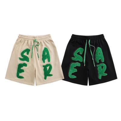 China New vintage foreign trade men's and women's underwear sports high street wool loose circle shorts embroidery pants for sale