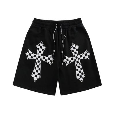 China ENGLAND STYLE New Loose Sports Mens And Womens Vintage High Street Shorts Cross Foam Printed Trousers for sale