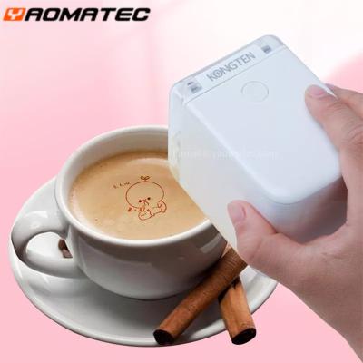 China Hotels Yaomatec Mbrush Portable Inkjet Handheld Edible Coffee Ink Printer Food Bread Cake Coffee Mold Latte Baking Mold Printer for sale