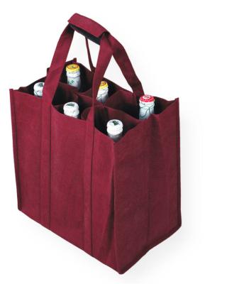 China Custom Laminated Bottle Eco-Friendly Logo Recyclable Canvas Wine Bag 4 Bulk Cheap for sale