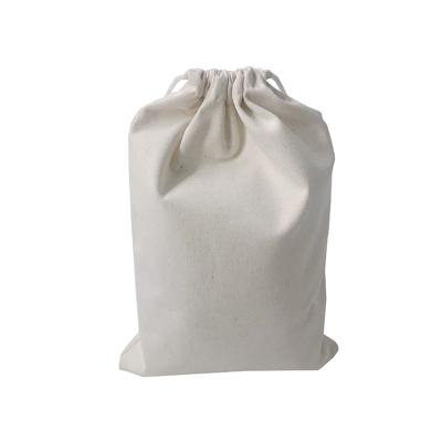 China Fashion Eco-friendly Cotton Cloth Folding Calico Drawstring Bag Tote Cheap Custom for sale