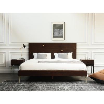 China Scandinavian Home Bed 1.8m Leather Bedroom Furniture Double Bed Nordic Italian Soft Upholstered Modern Bed Frame for sale