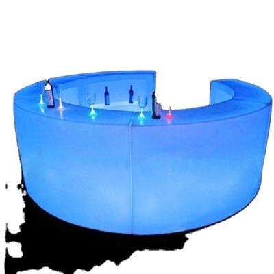 China Modern Commercial Modern Bar Glow Furniture Luminous Led Bar Counter for sale