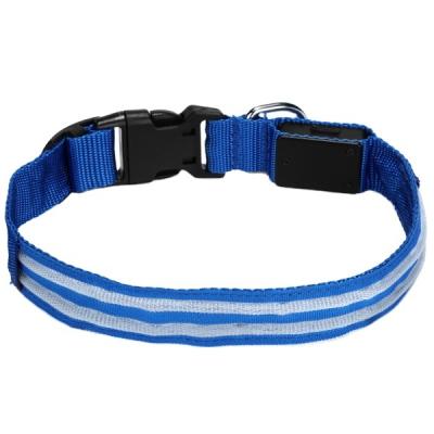 China USB LED Padded Reflective Rechargeable Flashing Dog Collar for sale