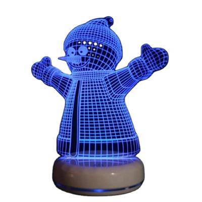 China EVENT Snowman Rainbow RGB LED 3D Table Night Flashing Light for sale