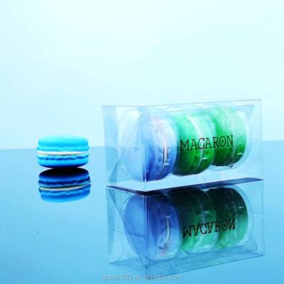 China New Design 3 Pcs Food Baking Clear Plastic Macaron Blister Tray Small Pet Macaroon Wrapper for sale