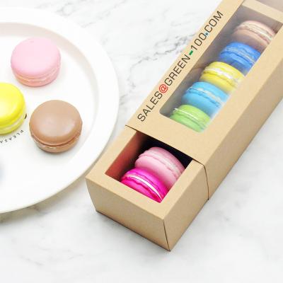 China Luxury Lauder Food Macaron Paper Boxes with Clear Window for 4 5 6 10 12 Macaroons for sale