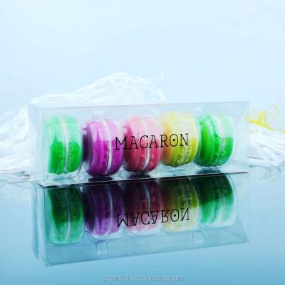 China 5 Pcs Custom Made Biodegradable Macaron Clear Food Blister Blister Block Without Curls Macaroons Packaging Box for sale