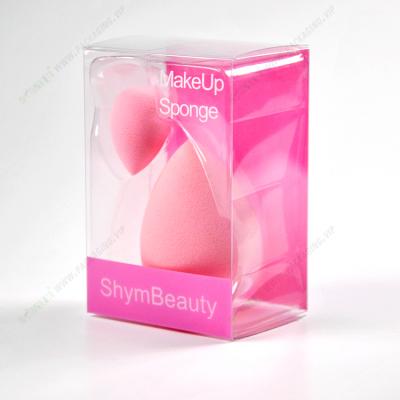 China OEM Recyclable Good Price Custom Colored Clear PVC Packaging Boxes For Makeup Sponge for sale