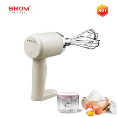 China Cordless Electric Stainless Cake Beater Handheld Egg Mixer for sale