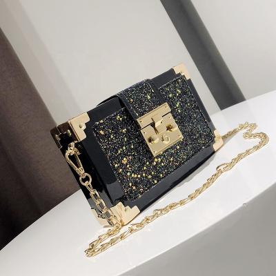 China Fashoion Fashionable Rainbow Cross - Body Square Box Women Small Purses Handbags for sale