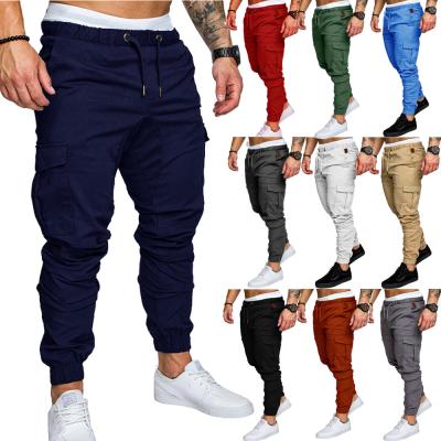 China Anti-pilling ready to ship men's cargo pants streetwear Multi-pocket hip noise work cargo pants sweatpants 2021 for sale