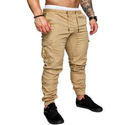 China Anti-pilling ready to ship men's cargo pants streetwear Multi-pocket jogger khaki sweatpants 2021 for sale