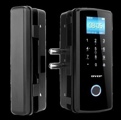 China Home Apartment Wifi Smart Glass Door Lock Fingerprint Full Automatic Smart Locks Cerraduras Inteligentes De Smartlock Smart for sale