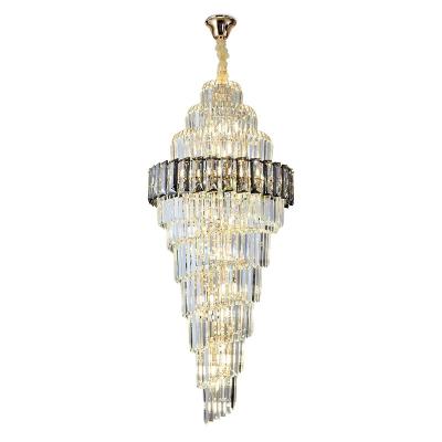 China Hotel Traditional Luxury Interior Design Living Room Style Lamp Decorative Clear Crystal Chandelier for sale