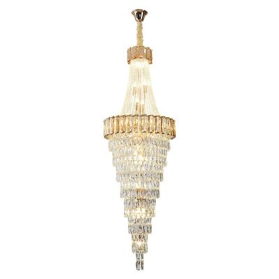 China Gold Chandelier Hotel Living Room Luxury Style Lamp Traditional Hot Selling Crystal Chandelier for sale