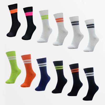 China 100% Cotton Breathable Multi Custom Crew Logo Thick Color Fashion Men's Socks 100% Custom Made for sale