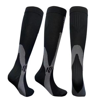 China Wholesale Breathable Athletic Knee High Stockings Men Women Men Women Sports Compression Running Socks for sale