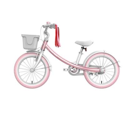 China Ninebot Steel 16 Inch Girl Children Bike No Training Wheel For 5-8 Years Cycle Pink Color Bike for sale