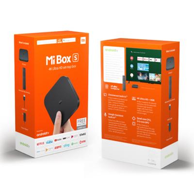 China New Generation Xiaomi MI BOX S Android TV 8.1 4K Ultra HD Global Set Top Box 95*95*16mm for sale